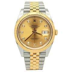 Rolex Datejust 41 126333 Champagner-Diamant-Zifferblatt 18K Gelbgold Stahlschachtelpapier