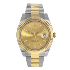 Rolex Datejust 41 126333 Chio 18 Karat Yellow Gold Steel Automatic Men's Watch