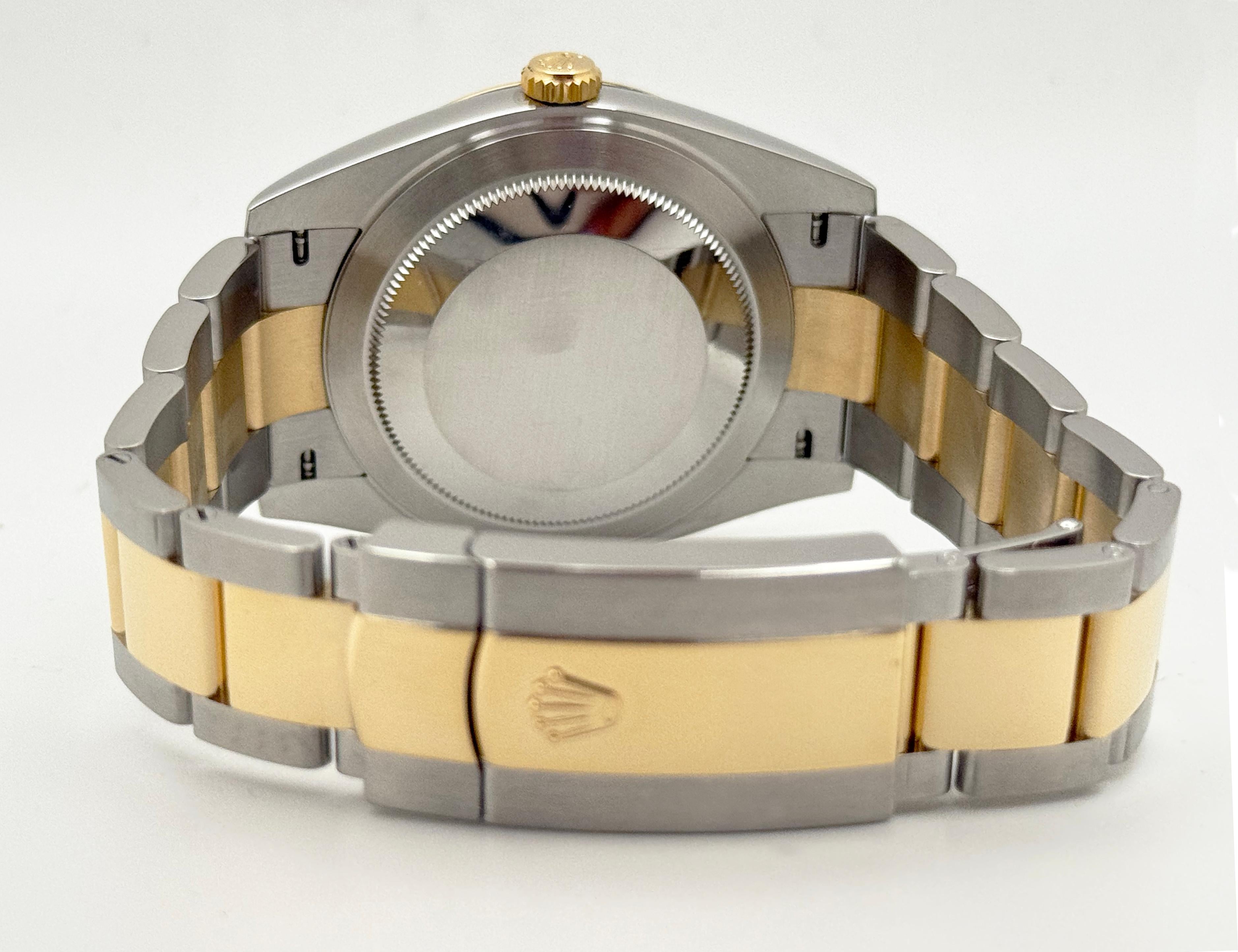 Rolex Datejust 41 126333 Silver Dial 18K Yellow Gold Stainless Box Paper 2023 in vendita 9