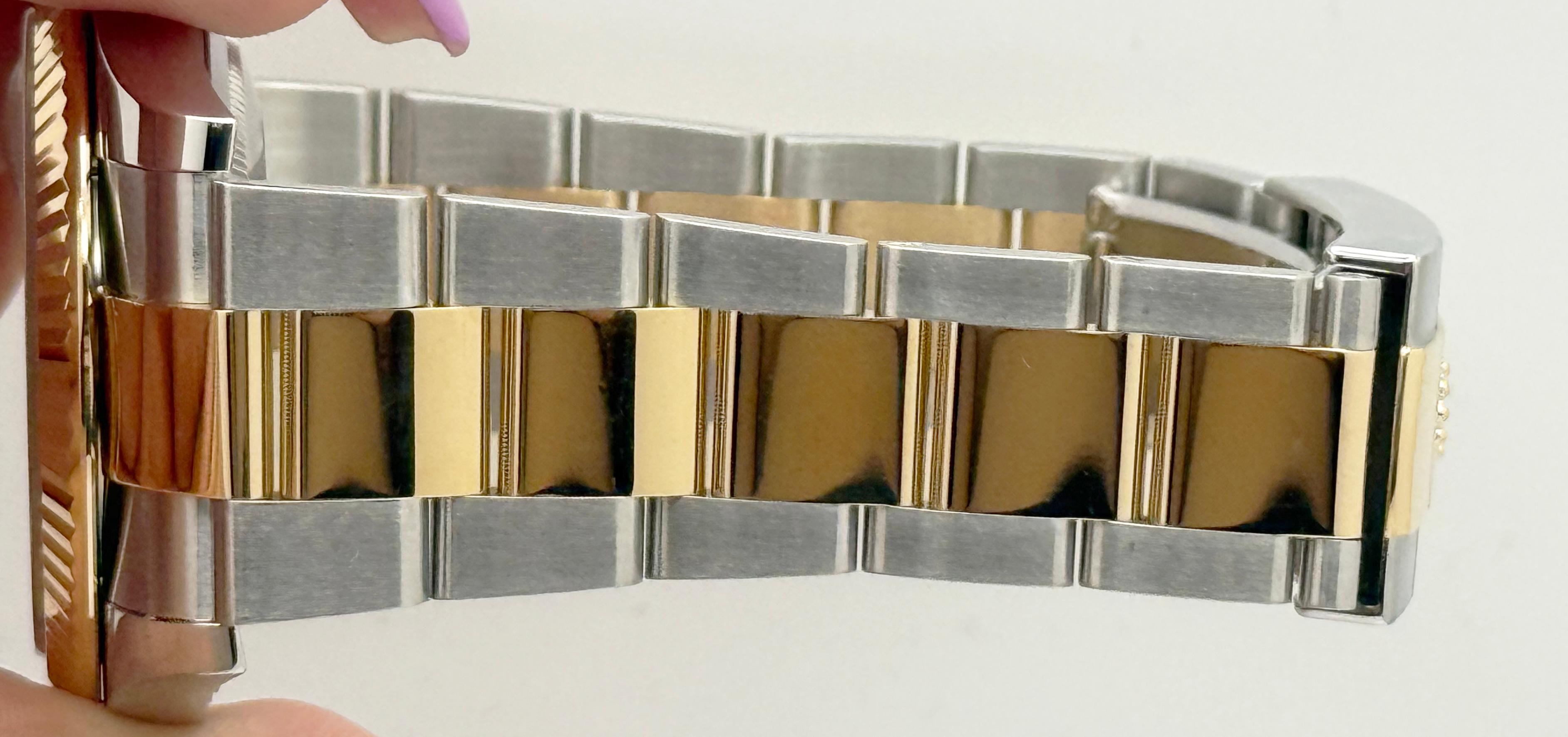 Rolex Datejust 41 126333 Silver Dial 18K Yellow Gold Stainless Box Paper 2023 in vendita 10
