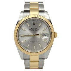 Rolex Datejust 41 126333 Silver Dial 18K Yellow Gold Stainless Box Paper 2023