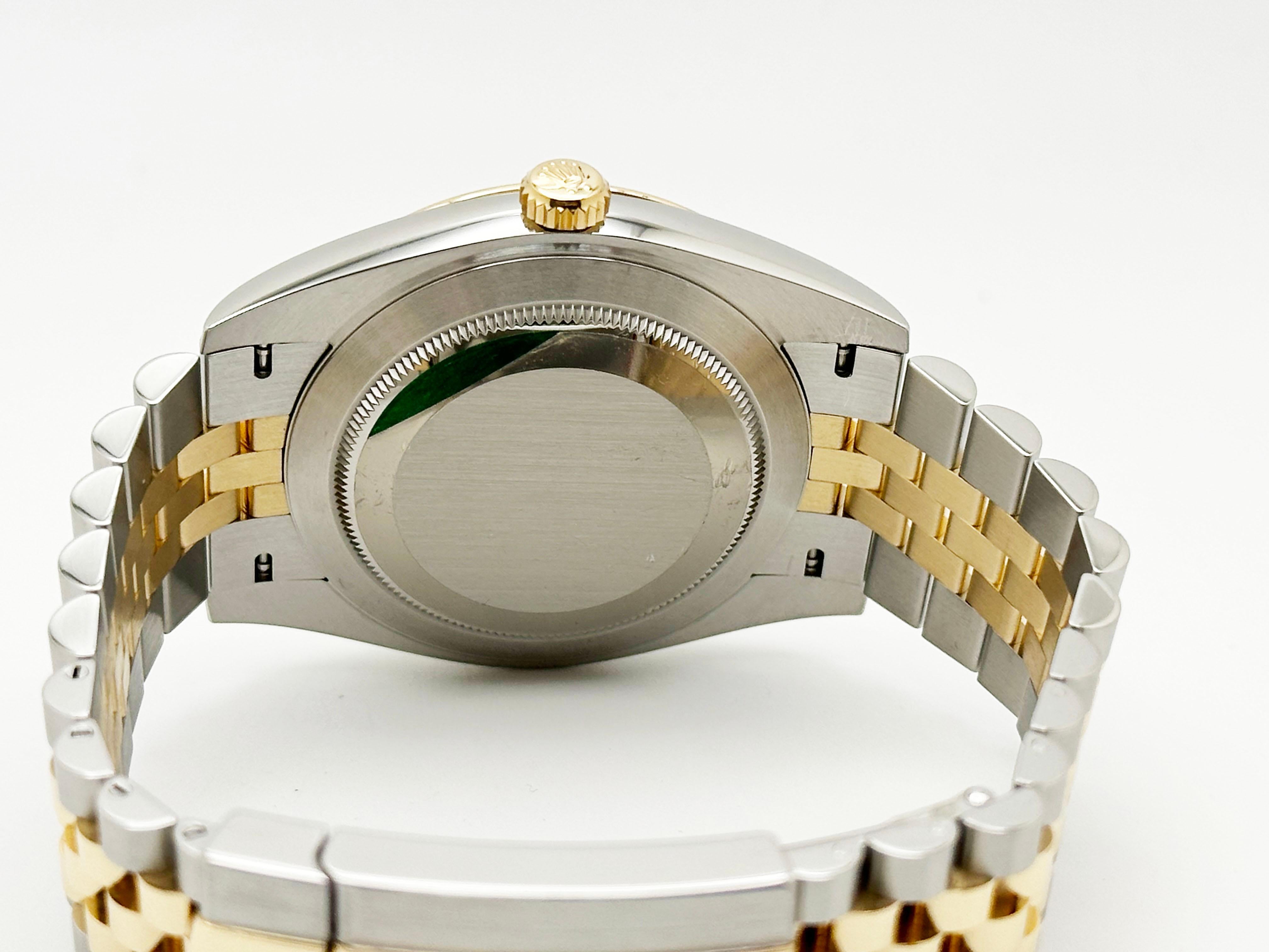 Rolex Datejust 41 126333 Quadrante argento Oro giallo 18 carati Acciaio inossidabile Scatola Libretto in vendita 3