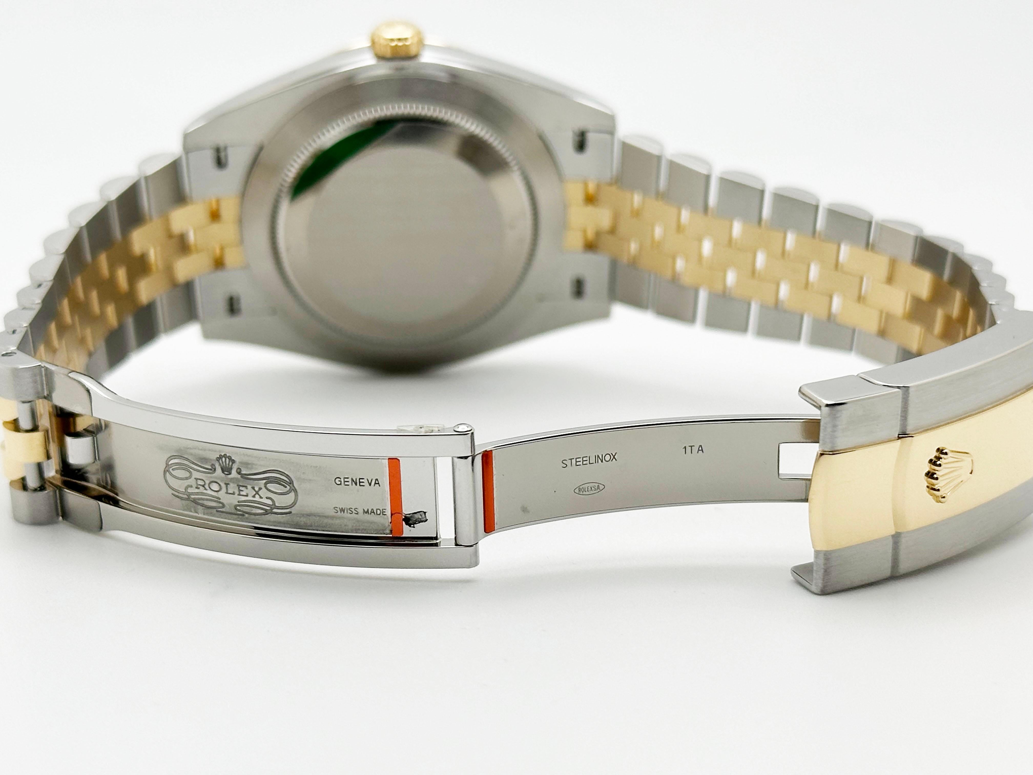 Rolex Datejust 41 126333 Quadrante argento Oro giallo 18 carati Acciaio inossidabile Scatola Libretto in vendita 4