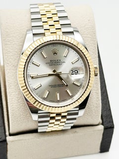 Rolex Datejust 41 126333 Silver Dial 18K Yellow Gold Stainless Steel Box Booklet