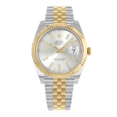 Rolex Datejust 41 126333 Silver Dial 18 Karat Gold Steel Automatic Men's Watch