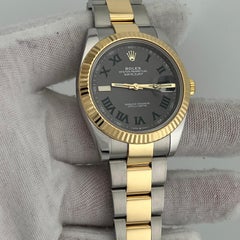 Rolex Datejust 41 126333 Slate Wimbledon Dial 18K Yellow Gold Steel Box Paper