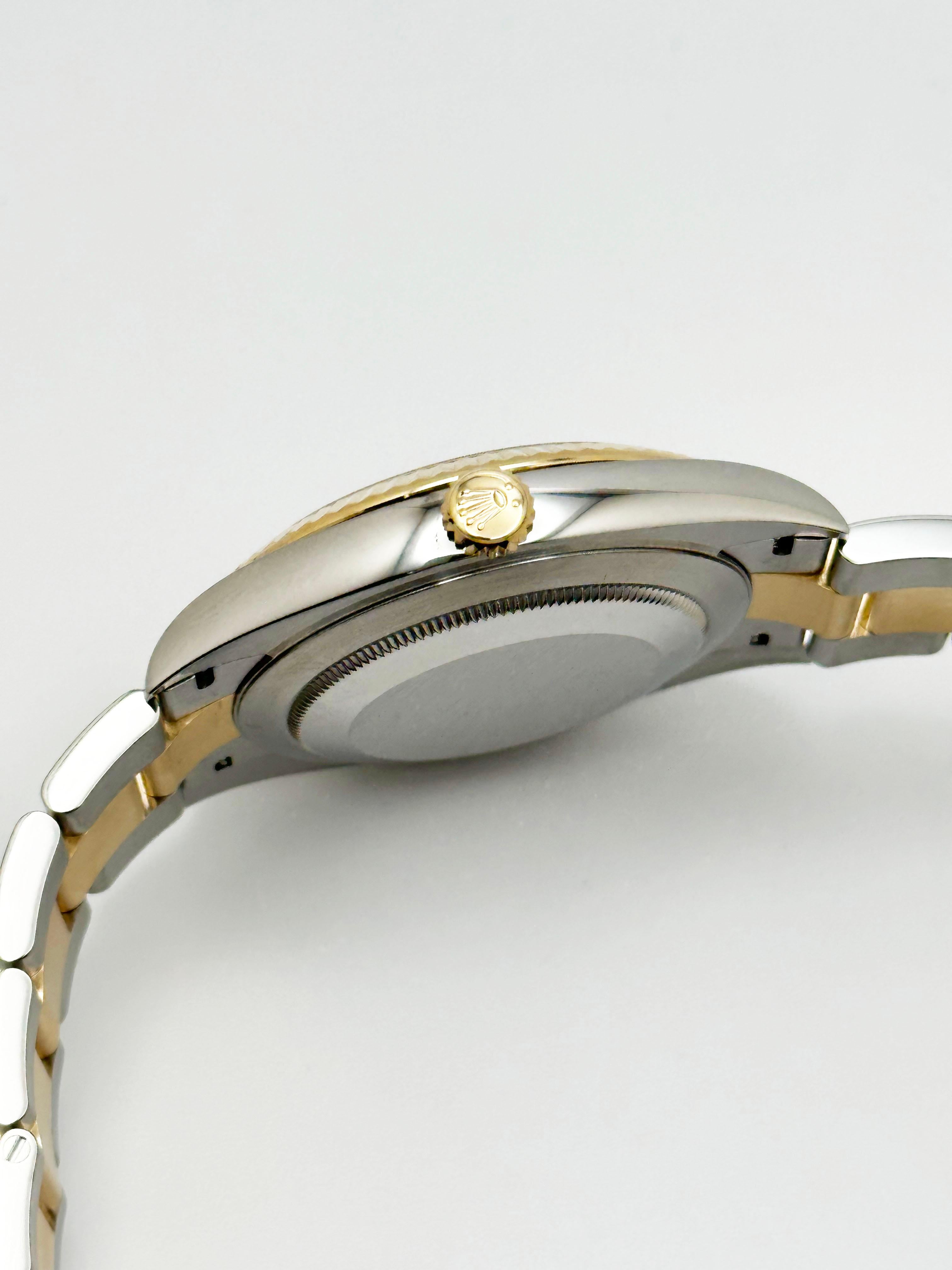 Rolex Datejust 41 126333 Wimbledon 18K Yellow Gold Stainless Box Paper 2023 For Sale 2