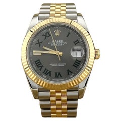 Rolex Datejust 41 126333 Ardesia Quadrante Wimbledon Oro 18 carati Scatola Inox 2023