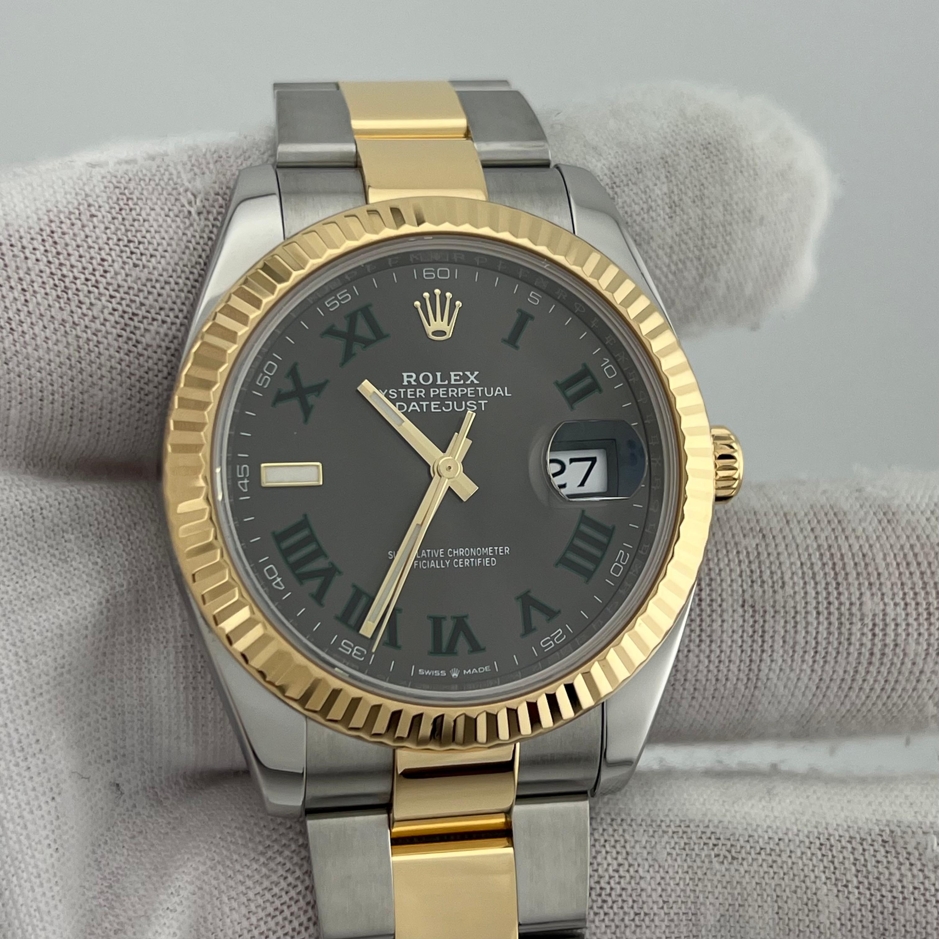 Rolex Datejust 41 126333 Wimbledon Dial 18K Yellow Gold Steel Box Paper 3