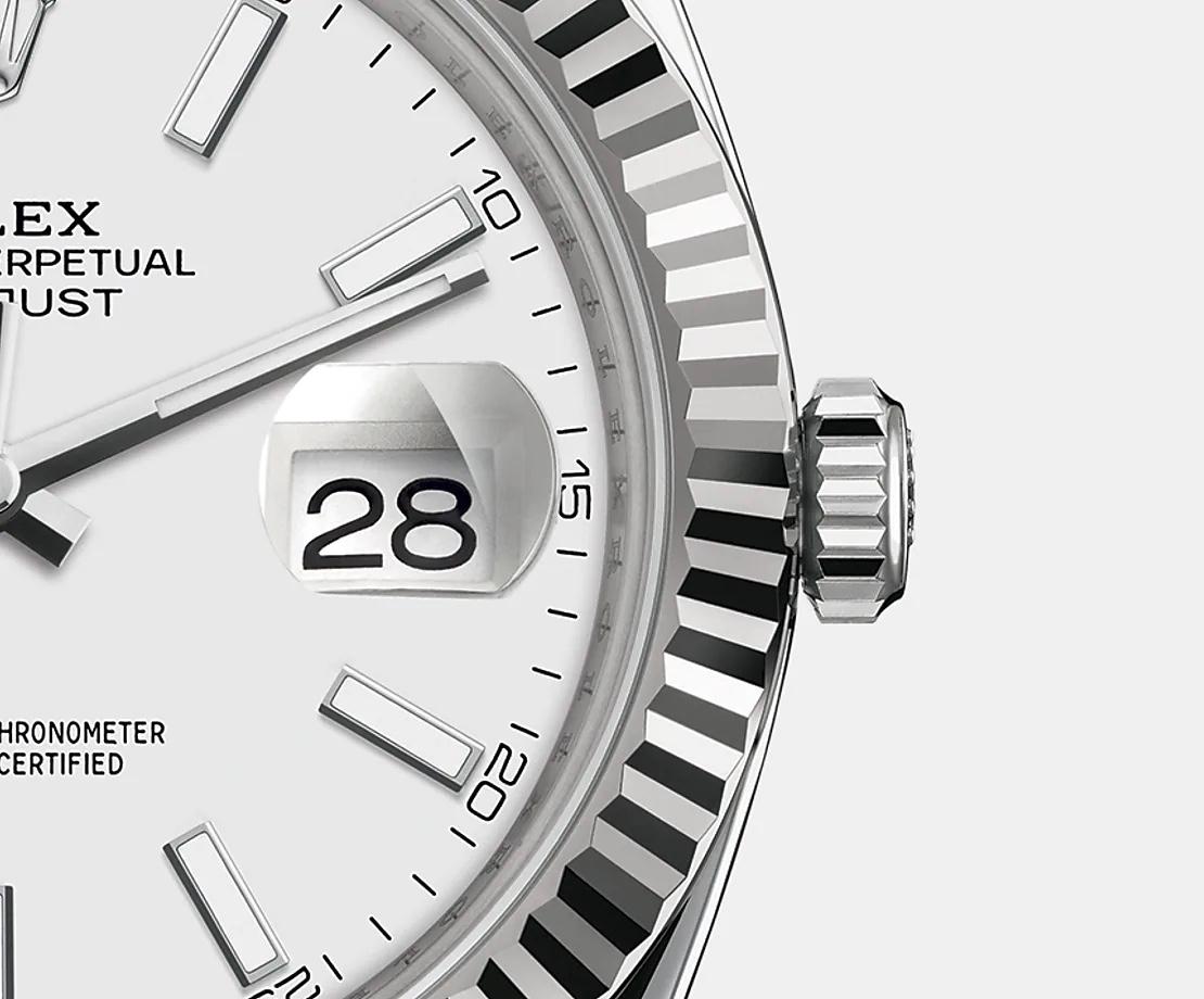 Ungetragene klassische Uhr Rolex Datejust 41, White Rolesor - Kombination aus Oystersteel und Weißgold, Ref# 126334-0010 - Luxus, Eleganz und Funktionalität.

Marke: Rolex
Modell: Datejust 41
Referenz: 126334-0010
Durchmesser: 41