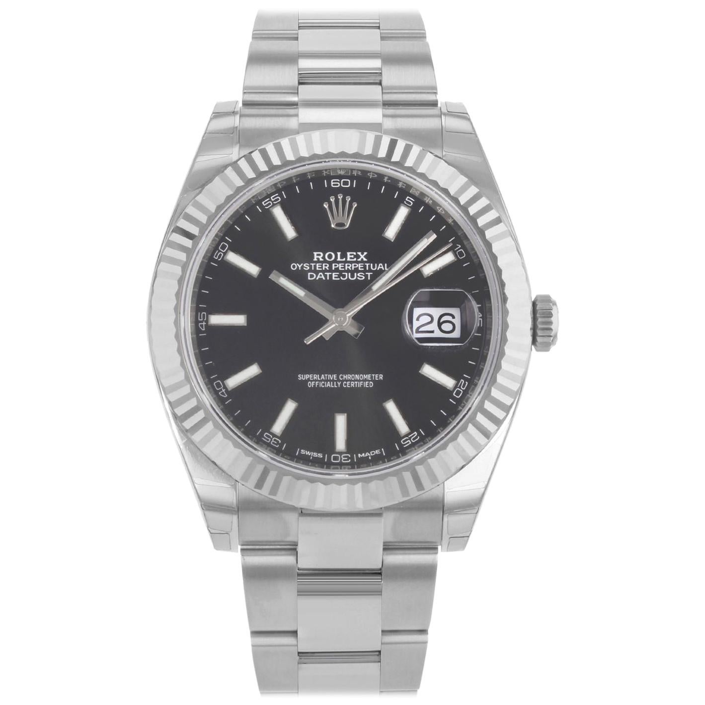 Rolex Datejust 41 126334 Black Dial 18 Karat Gold Steel Automatic Men's Watch