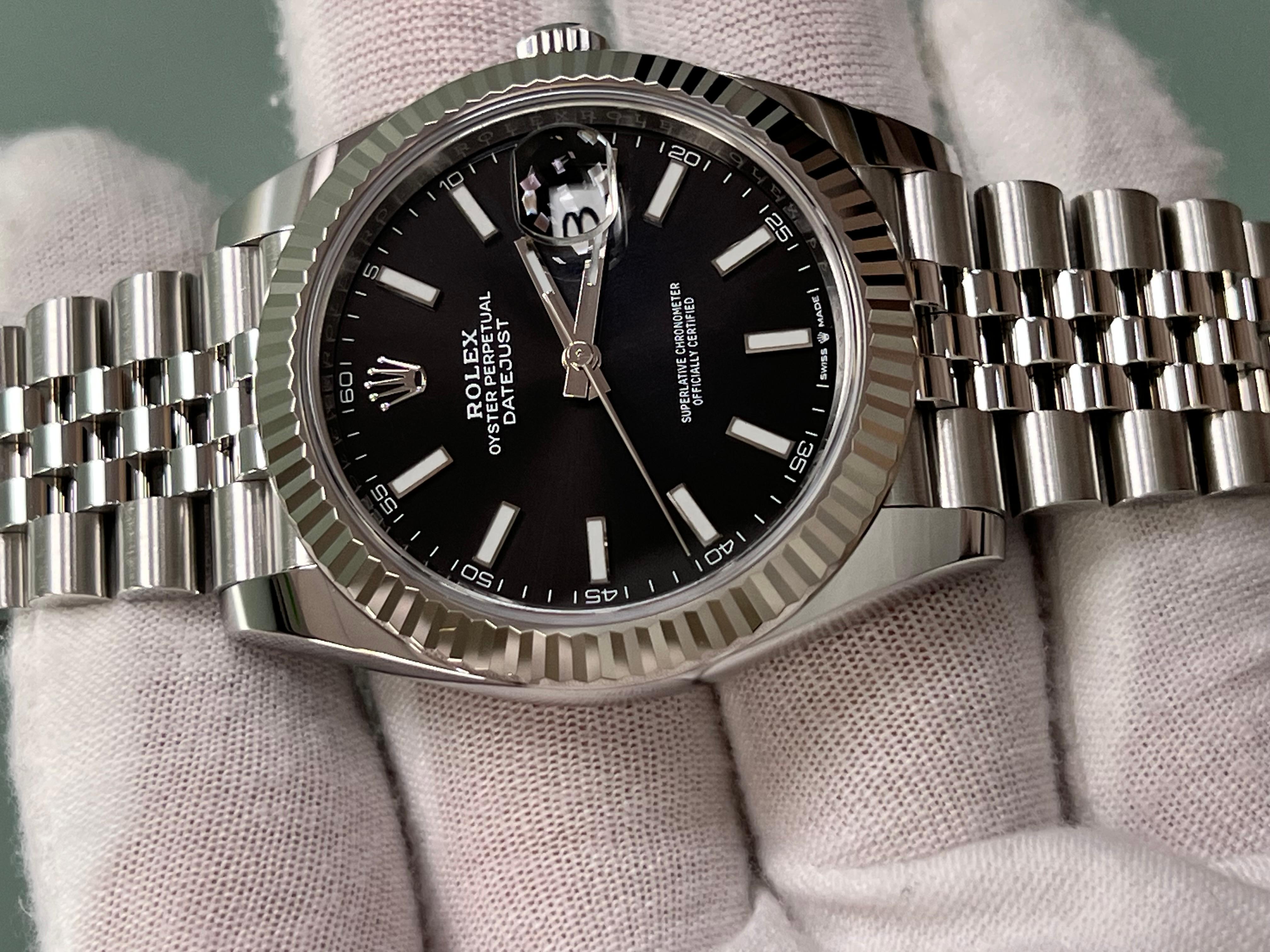 Rolex Datejust 41 126334 Black Dial Steel 18K White Gold Jubilee Box Paper 2022 6