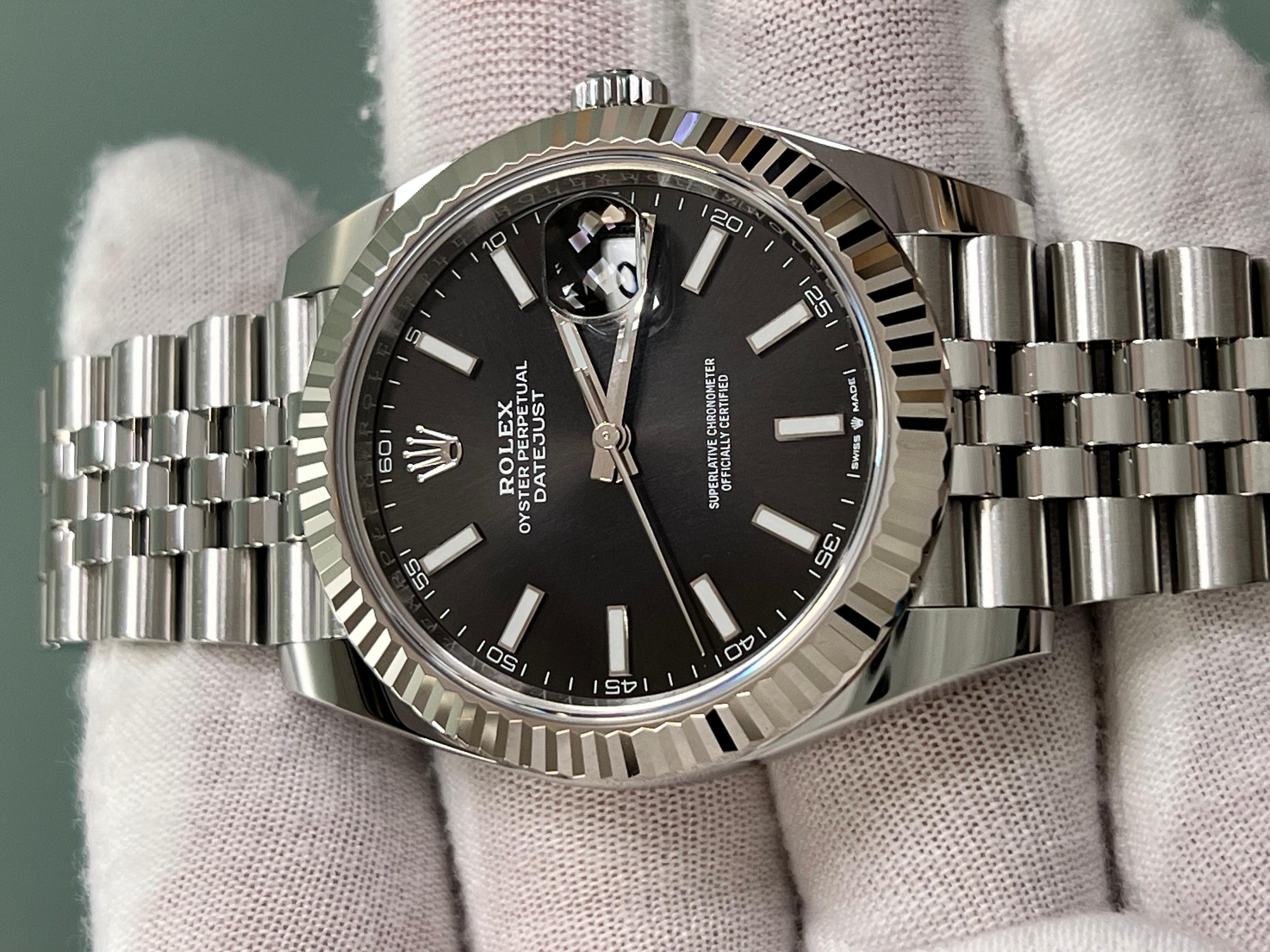 Rolex Datejust 41 126334 Black Dial Steel 18K White Gold Jubilee Box Paper 2022 7