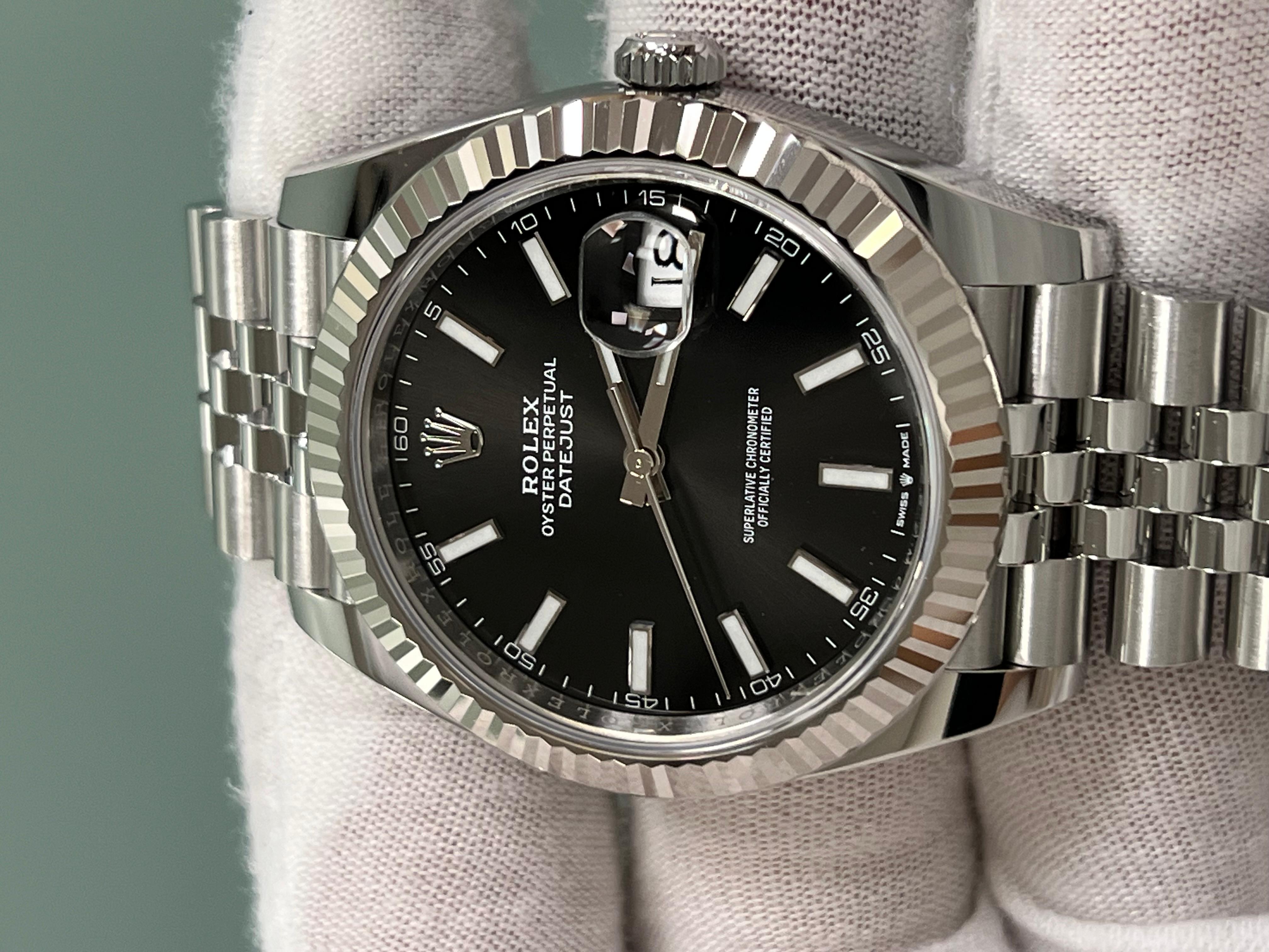 Rolex Datejust 41 126334 Black Dial Steel 18K White Gold Jubilee Box Paper 2022 8