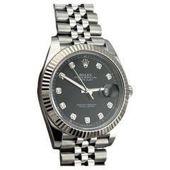 Rolex Datejust 41 126334 Black Diamond Dial 18K Gold Bezel Steel Box Paper 2023