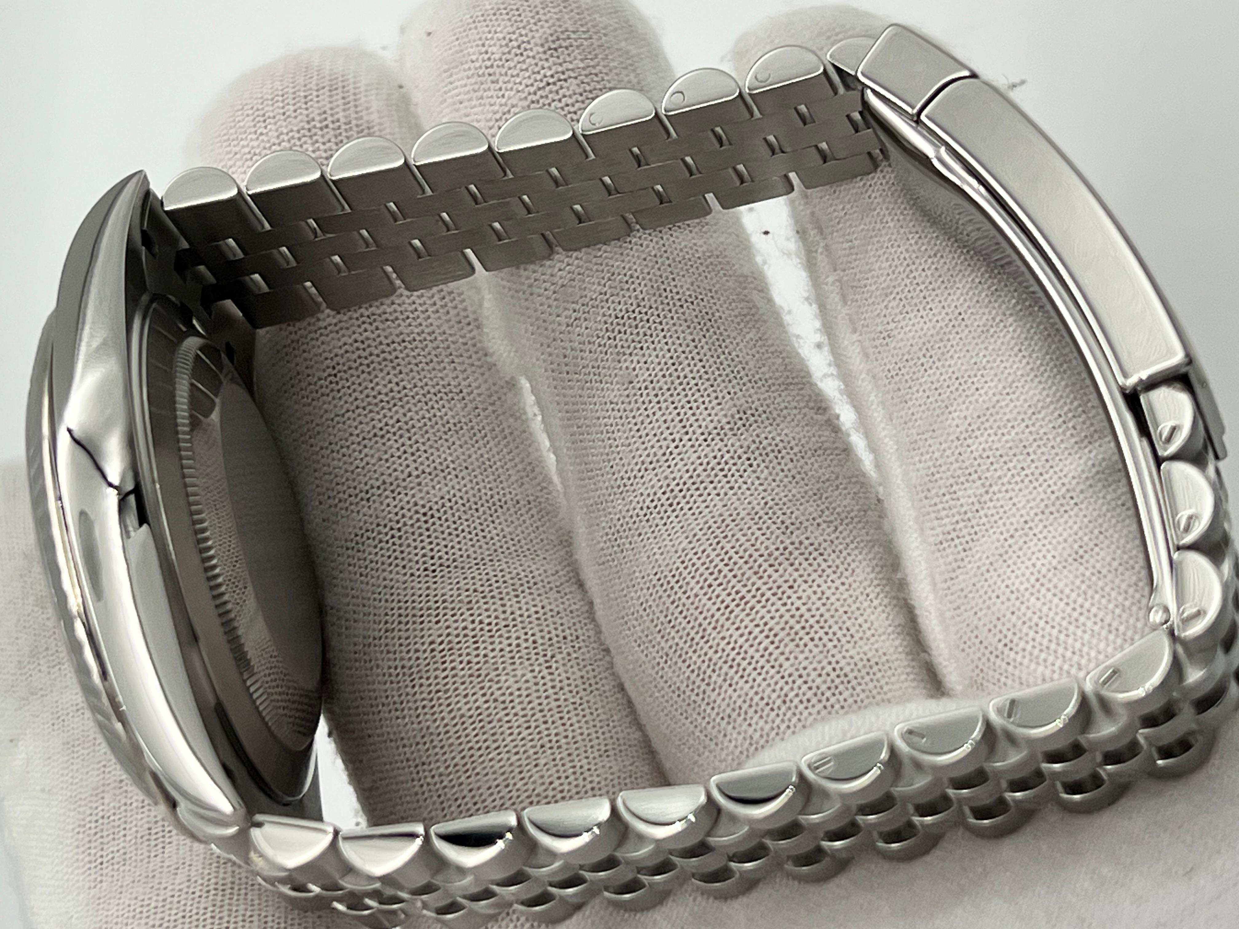 Rolex Datejust 41 126334 Jubiläumsring aus Stahl mit schwarzem Diamant-Zifferblatt aus 18K Weißgold 6