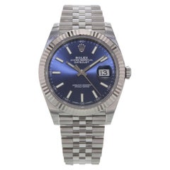 Rolex Datejust 41 126334 Blij Blue Index Steel 18 Karat Gold Automatic Watch
