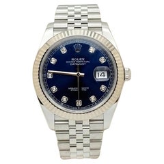 Rolex Datejust 41 126334 Blue Diamond Dial Stainless Box Paper 2021