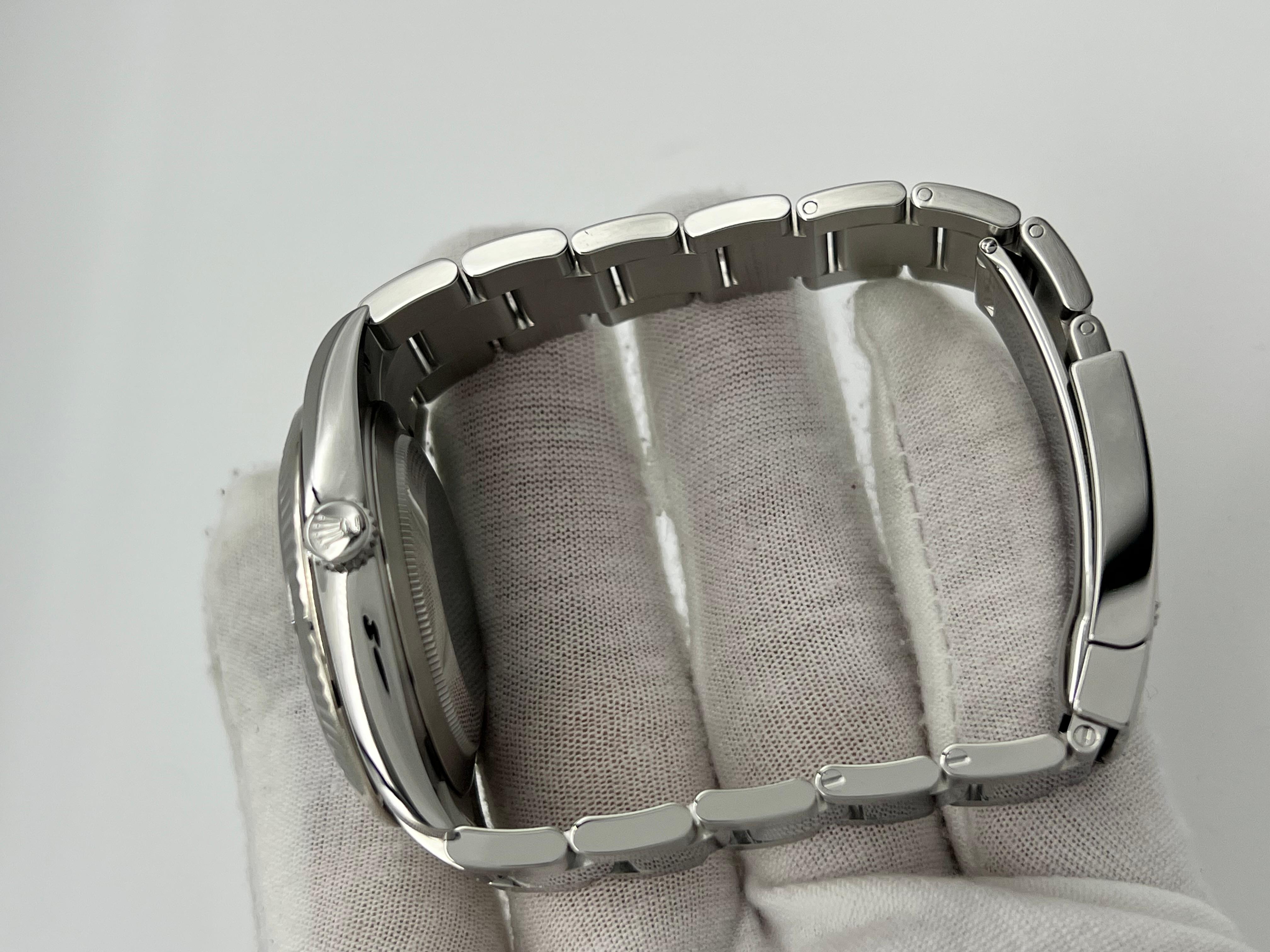 Rolex Datejust 41 126334 Blue Roman Dial Stainless Steel 18K Gold Box Paper 2021 For Sale 2