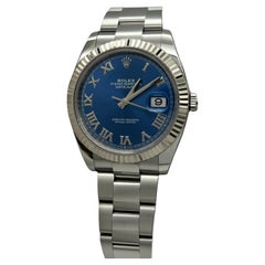 Rolex Datejust 41 126334 Blue Roman Dial Stainless Steel 18K Gold Box Paper 2021
