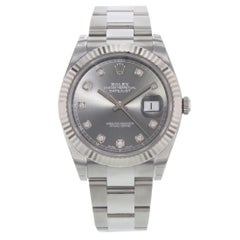 Rolex Datejust 41 126334 dkrdo Diamond Dial Steel 18 Karat Gold Men’s Watch