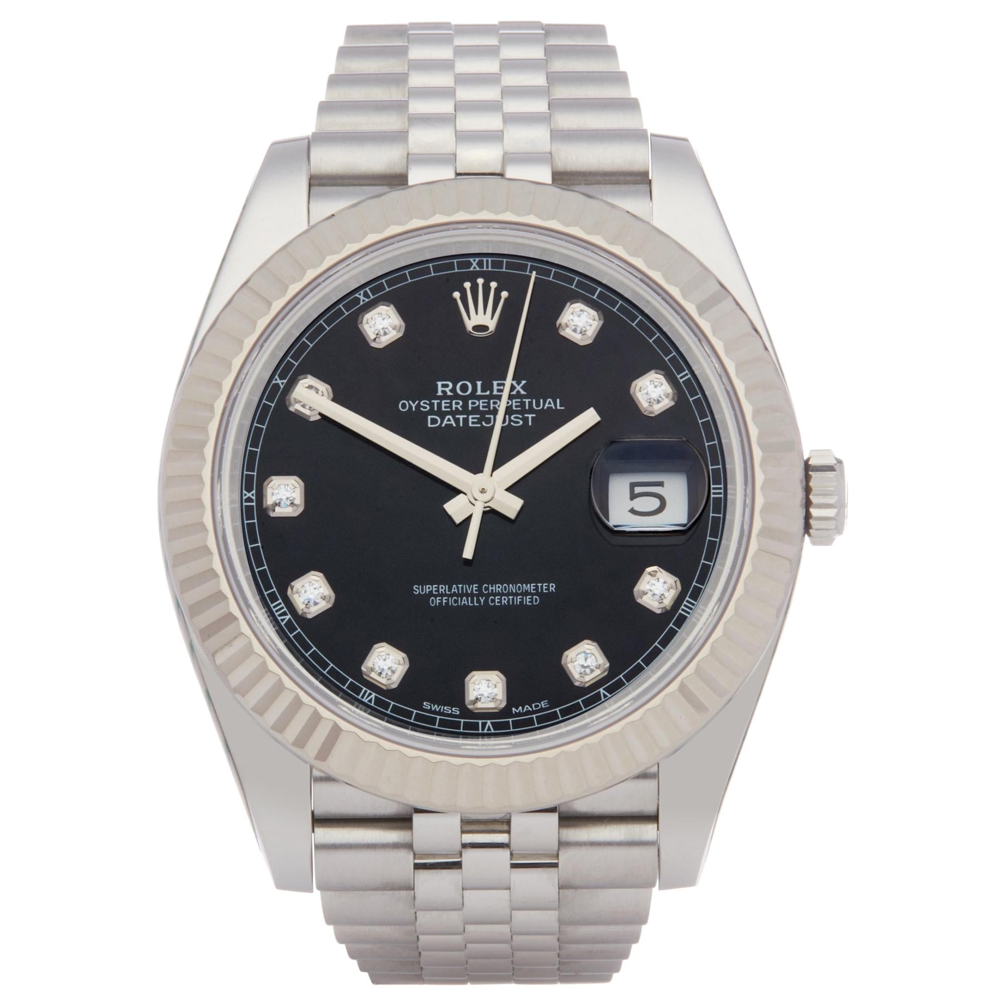 Rolex Datejust 41 126334 Men's Stainless Steel Diamond Watch