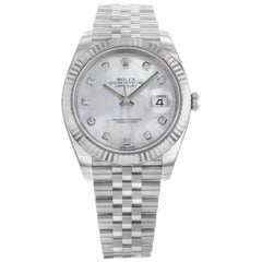 Rolex Datejust 41 126334 MOPDJ 18 Karat White Gold Steel Automatic Men's Watch