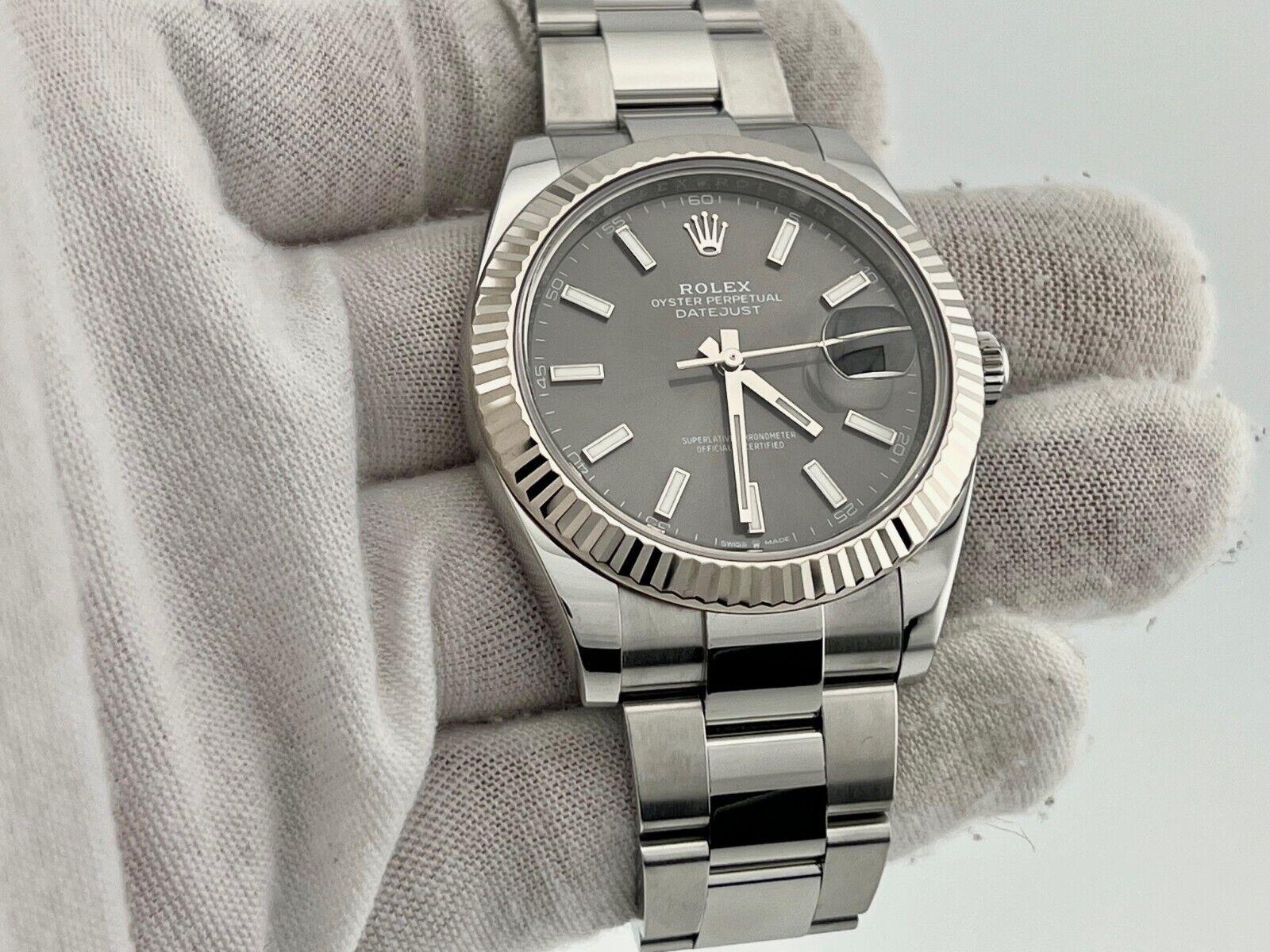 Rolex Datejust 41 126334 Rhodium Dial Stainless Steel Box Paper For Sale 2