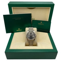 Rolex Datejust 41 126334 White Gold Steel Rhodium Dial Jubilee Watch B&P