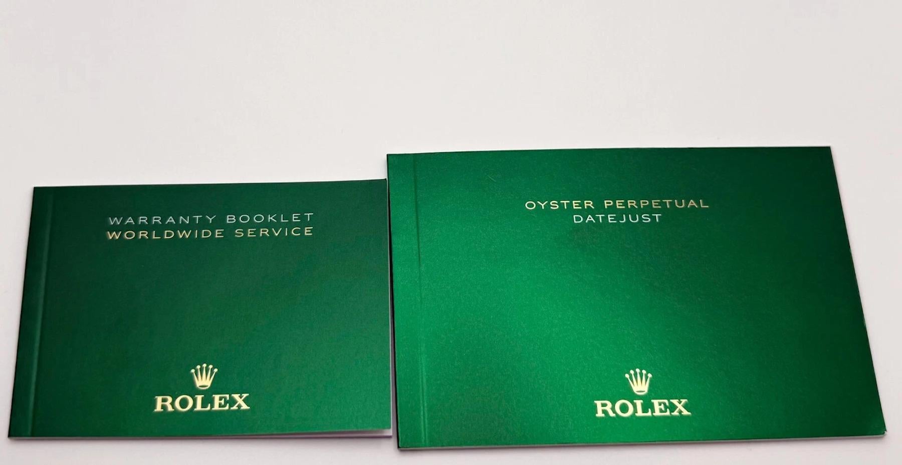 Rolex Datejust 41 126334 White Roman Dial 18K Gold Stainless Steel Box Booklet For Sale 4