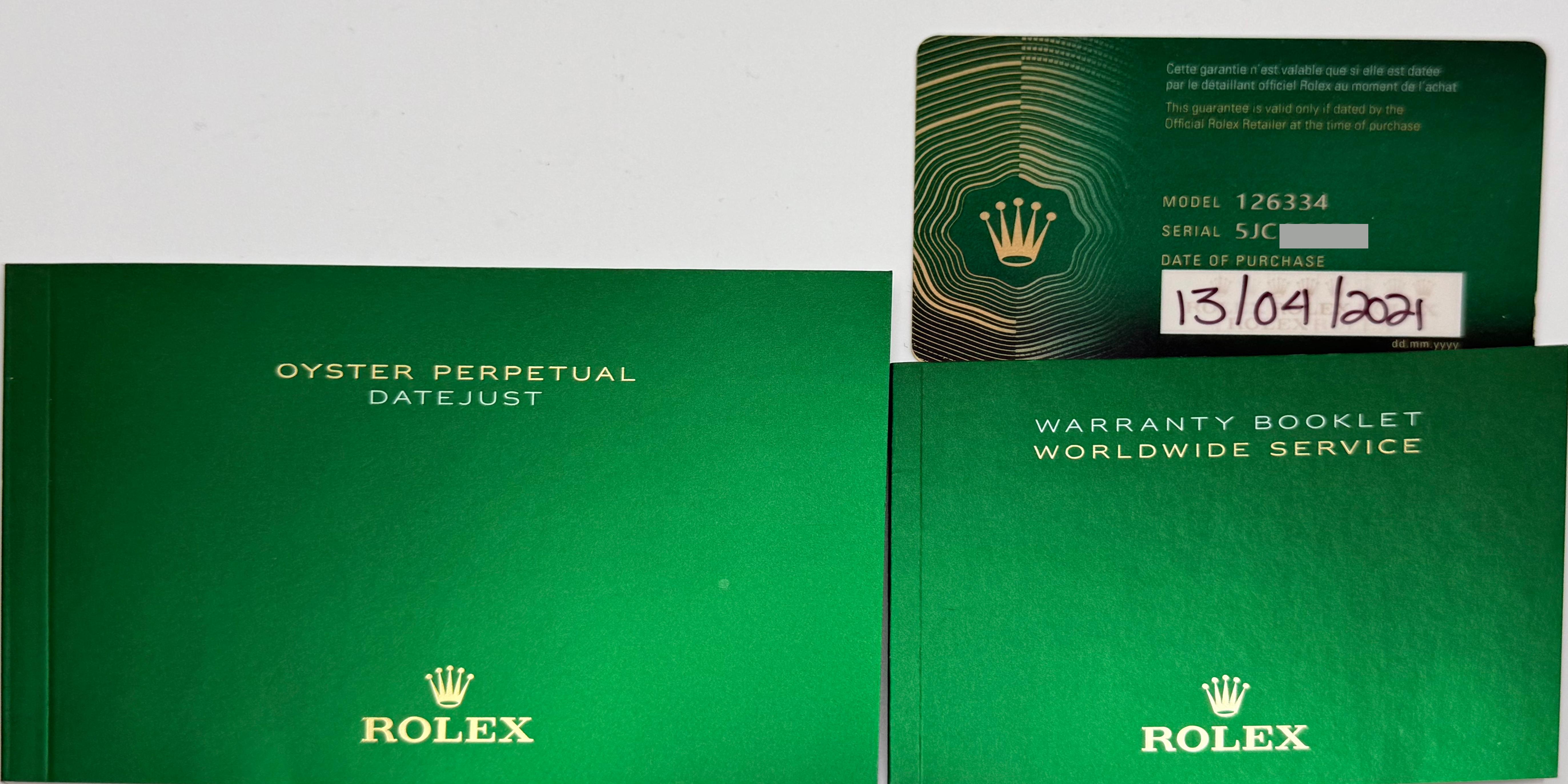 Rolex Datejust 41 126334 Wimbledon Dial Steel 18K Gold Bezel Box Paper Jubilee For Sale 2