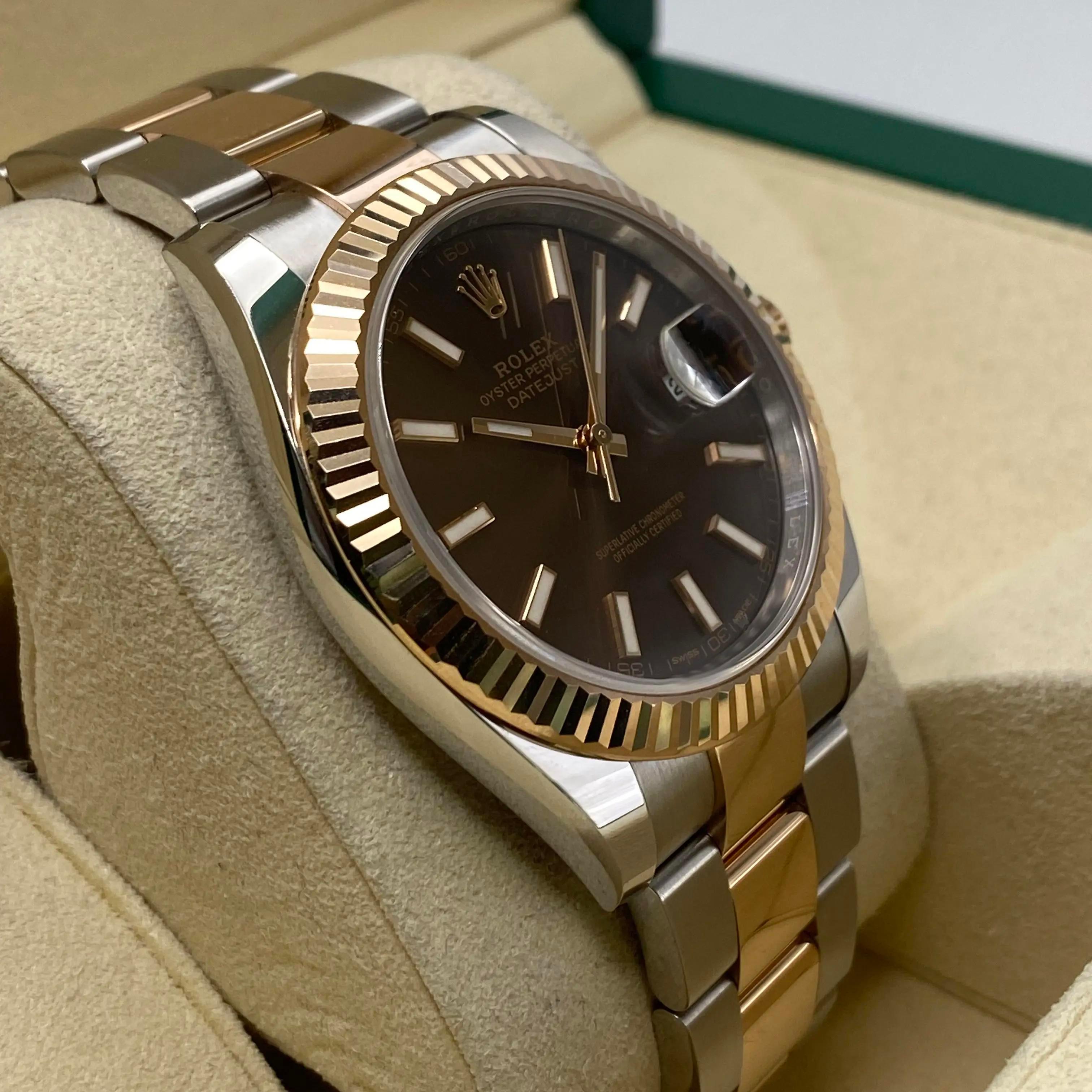 rolex datejust chocolate dial