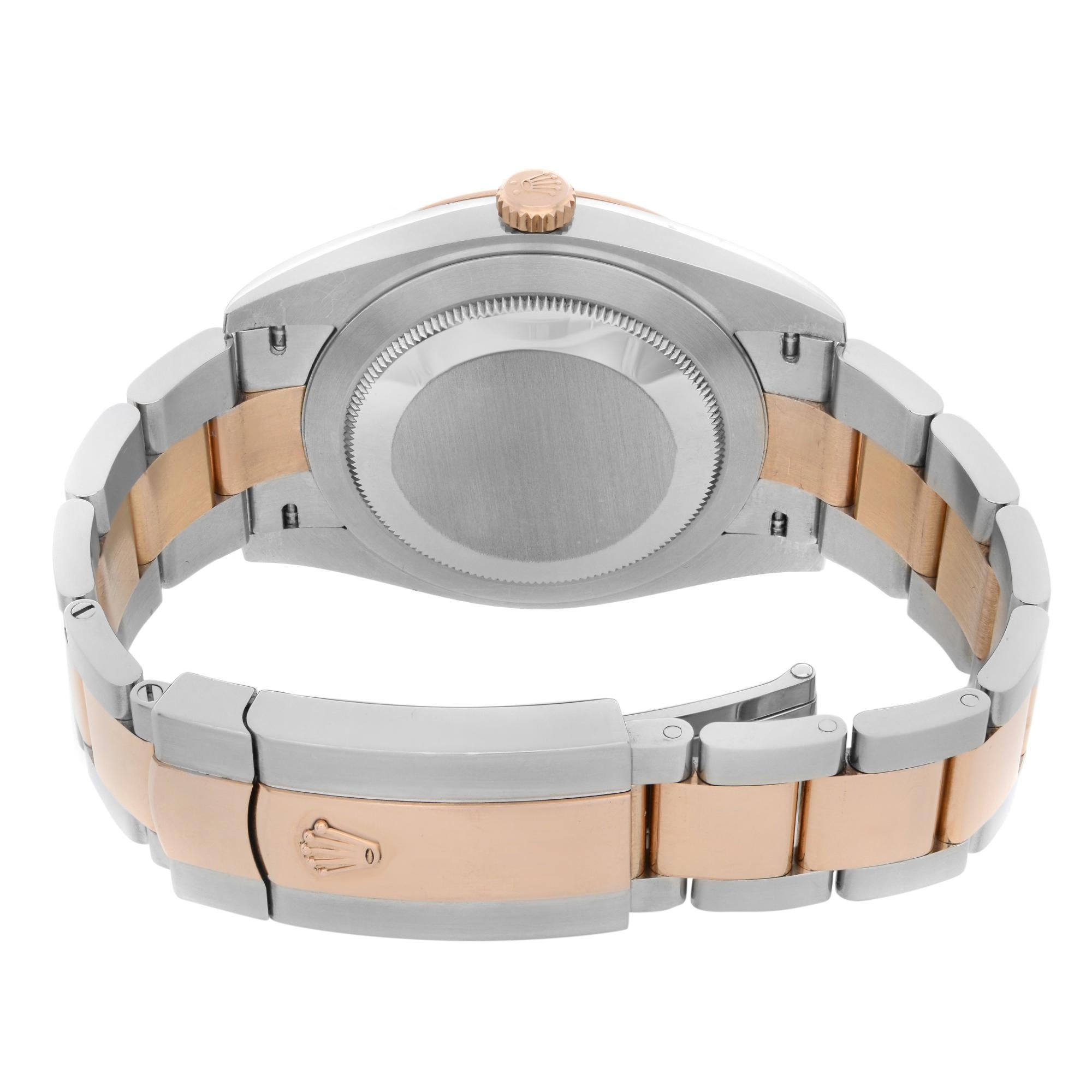 Rolex Datejust 41 18K Rose Gold Steel Chocolate Dial Mens Oyster Watch 126331 For Sale 2
