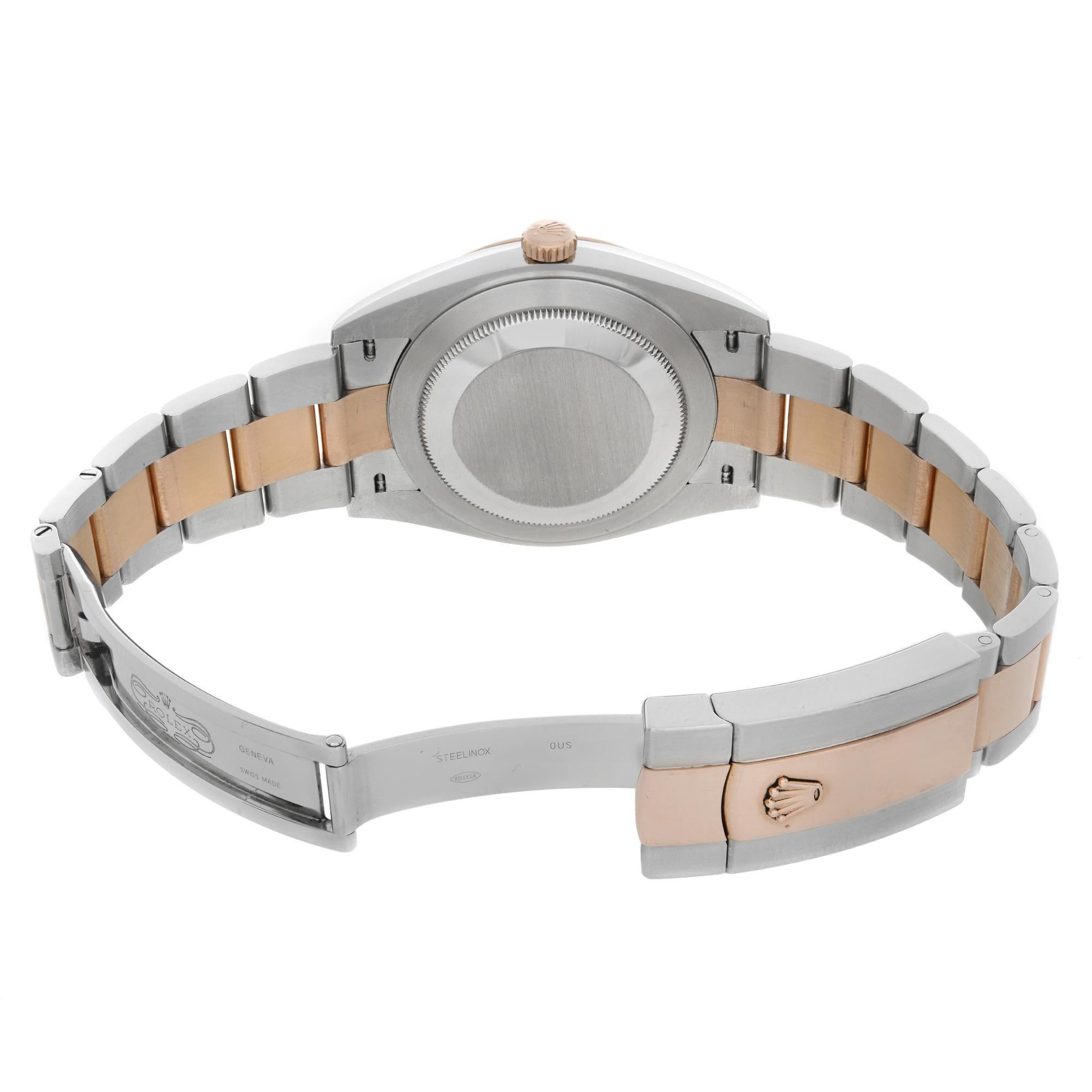 Rolex Datejust 41 18K Rose Gold Steel Chocolate Dial Mens Oyster Watch 126331 For Sale 3