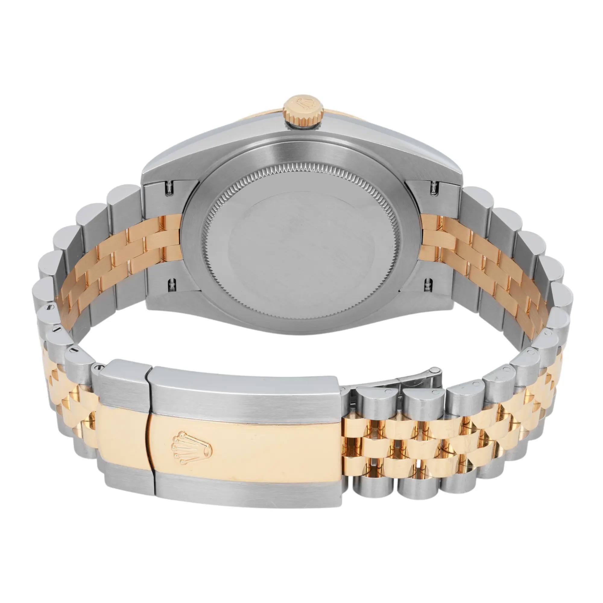 Rolex Datejust 41 Oro giallo 18 carati Acciaio Diamante Quadrante MOP Orologio 126303 in vendita 2