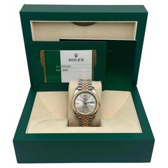 Rolex Datejust 41 Orologio automatico da uomo con quadrante argento e acciaio in oro giallo 18 carati 126333