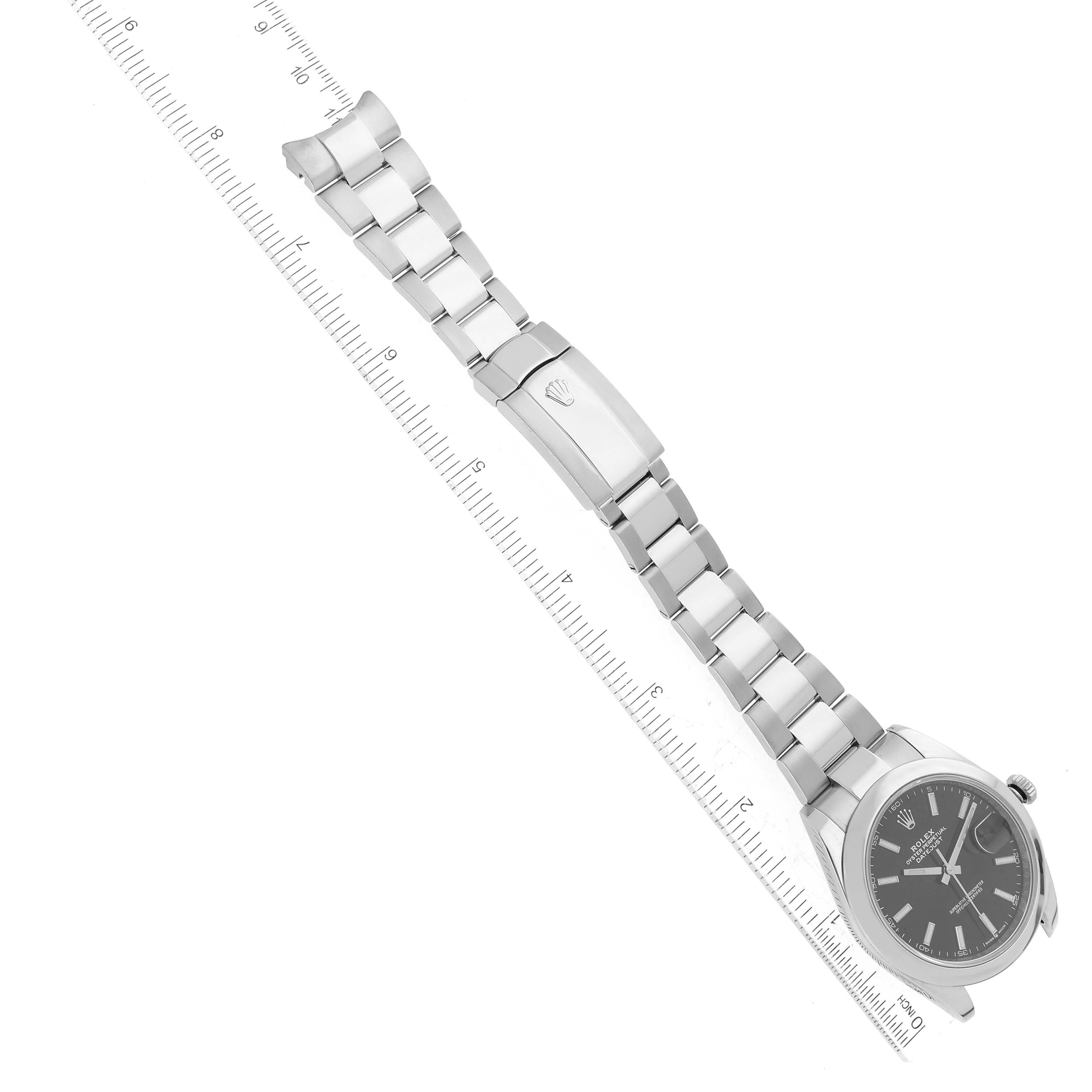 Rolex Datejust 41 Stahl-Herrenuhr 126300 mit schwarzem Zifferblatt und Rauchglas-Lünette 4