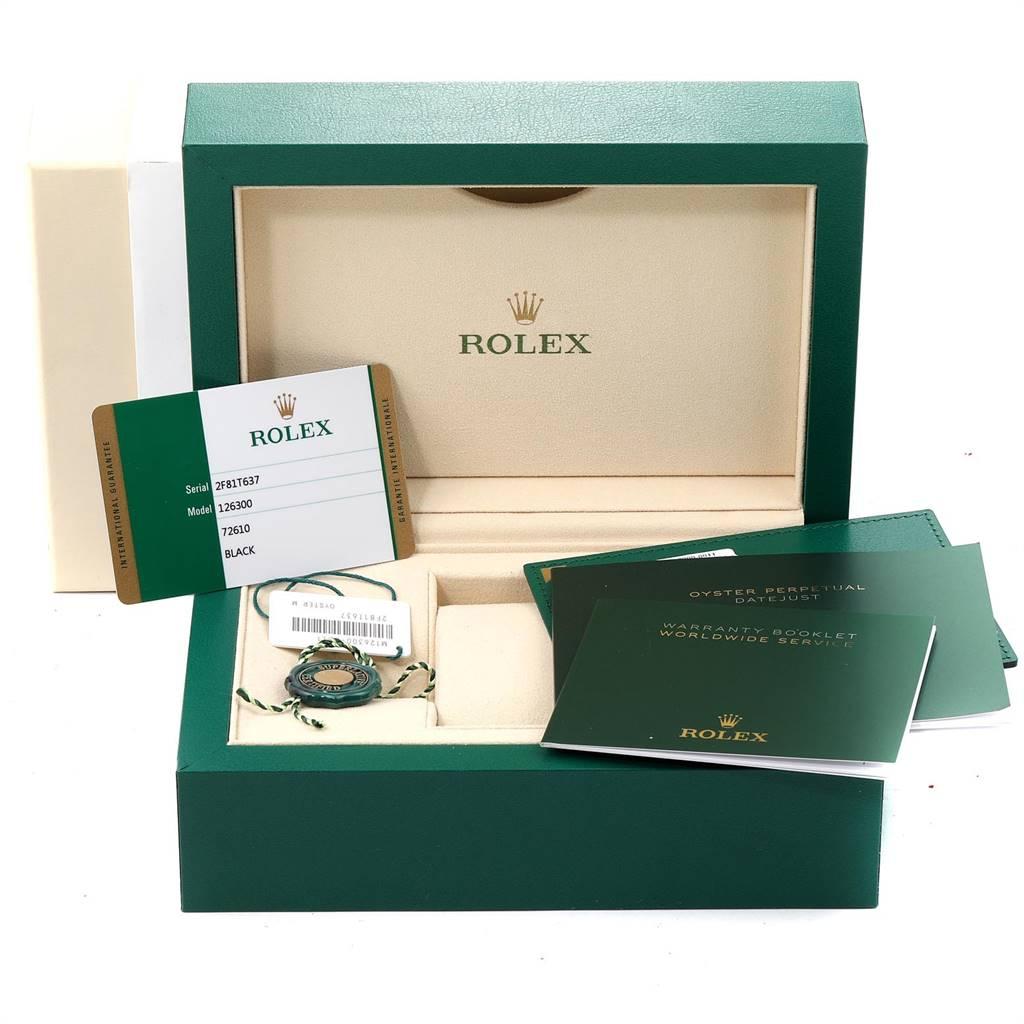 Rolex Datejust 41 Black Dial Steel Men's Watch 126300 Box Card 9