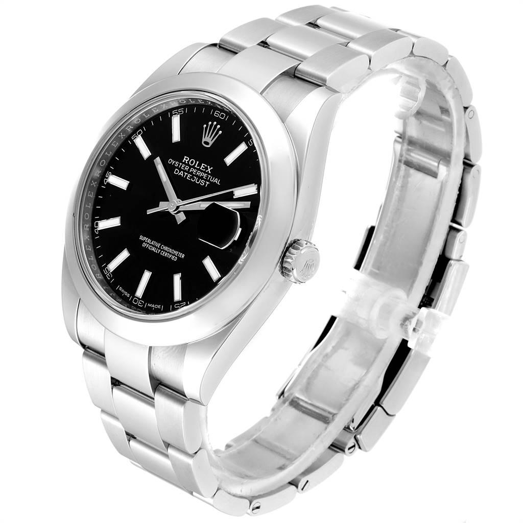 Rolex Datejust 41 Black Dial Steel Men's Watch 126300 Box Card 1