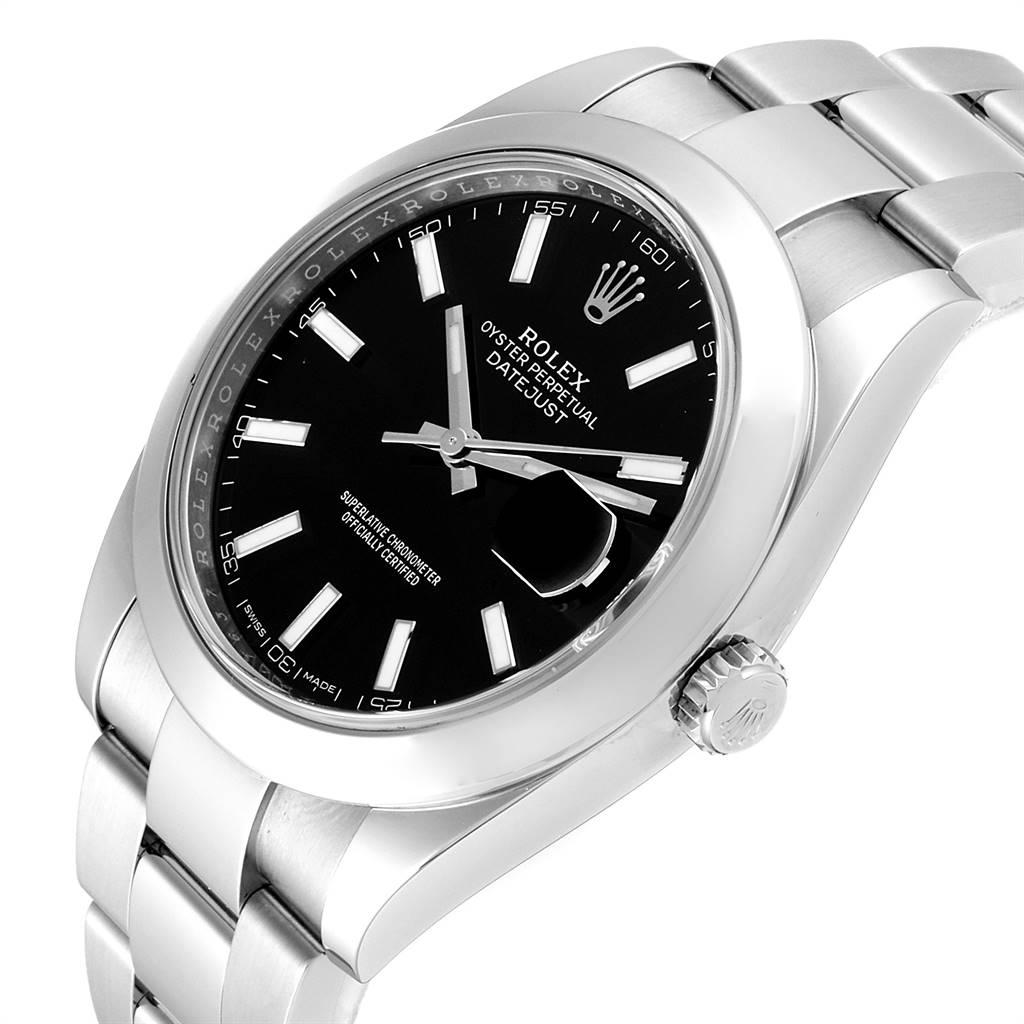 Rolex Datejust 41 Black Dial Steel Men's Watch 126300 Box Card 2