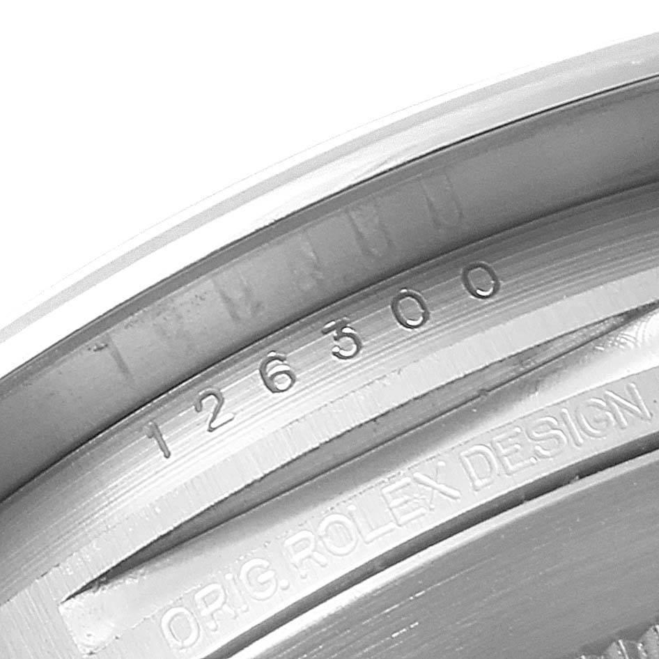 Rolex Datejust 41 Black Dial Steel Men's Watch 126300 Box Card For Sale 4