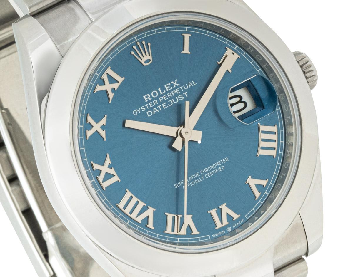 Rolex Montre Datejust 41 avec cadran bleu 126300 Pour hommes en vente