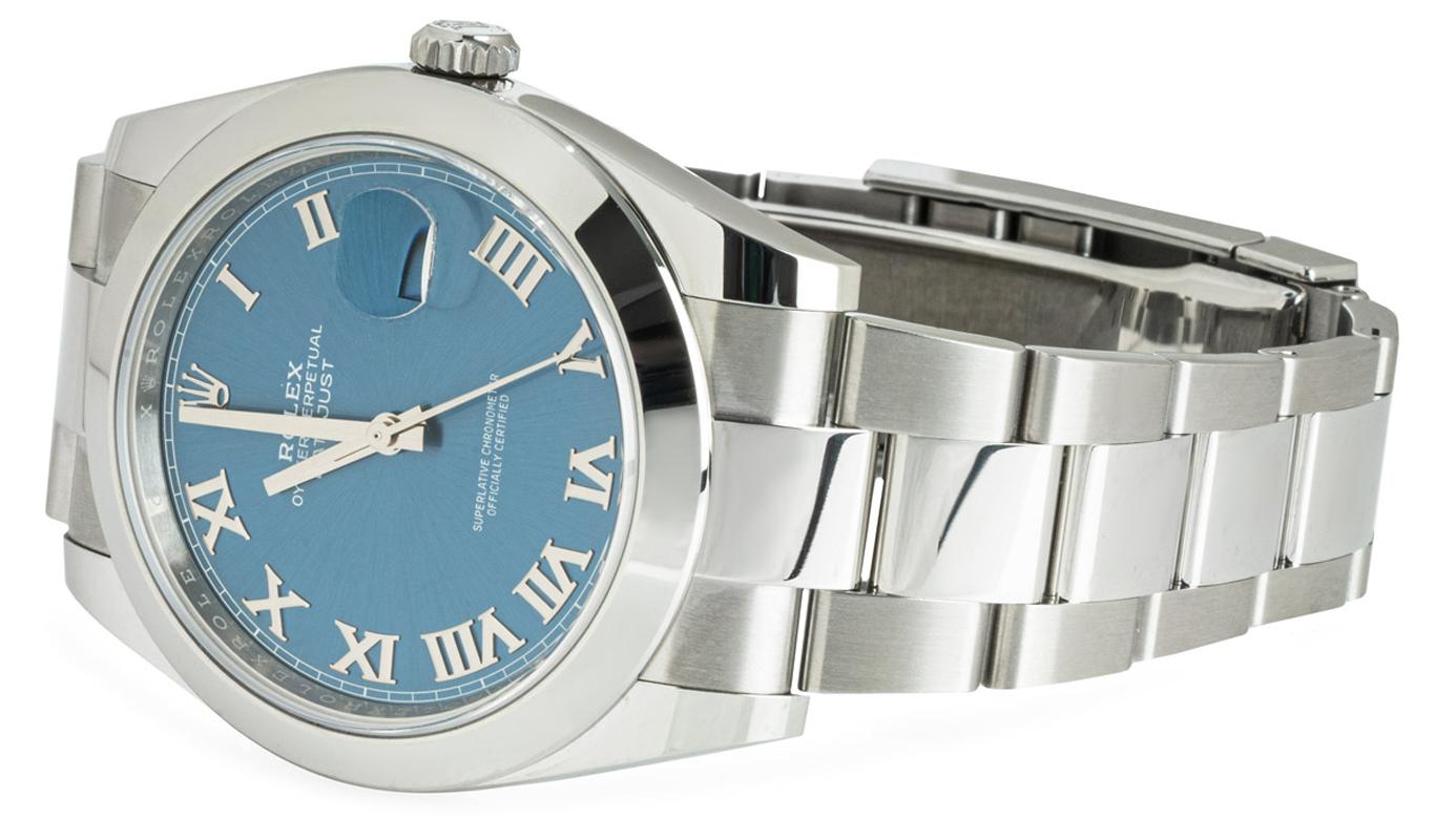 Rolex Montre Datejust 41 avec cadran bleu 126300 en vente 1
