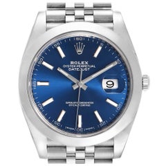 Rolex Datejust 41 Blue Dial Jubilee Bracelet Steel Men's Watch 126300