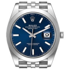 Rolex Datejust 41 Blue Dial Jubilee Bracelet Steel Watch 126300 Box Card