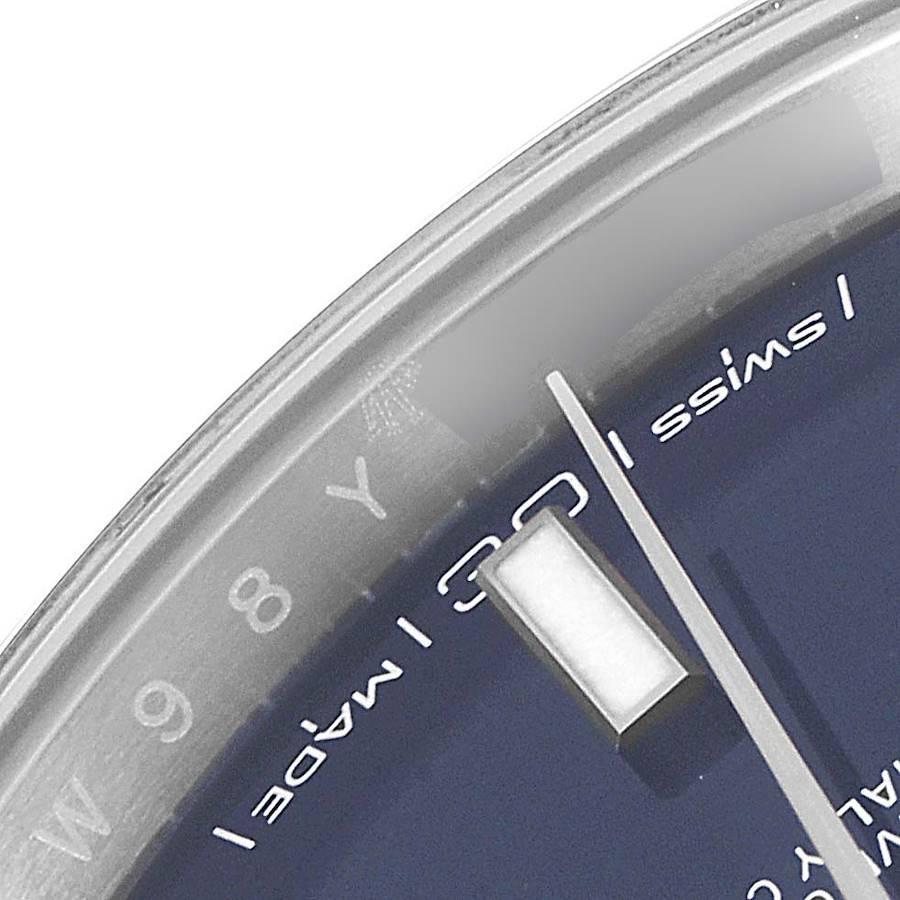 Rolex Datejust 41 Blue Dial Oyster Bracelet Steel Watch 126300 Box Card For Sale 1