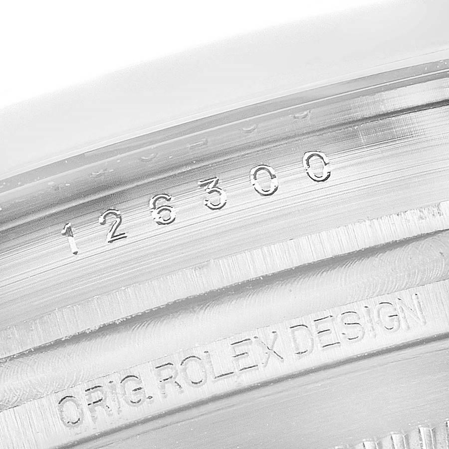 Rolex Datejust 41 Blue Dial Oyster Bracelet Steel Watch 126300 Box Card For Sale 3