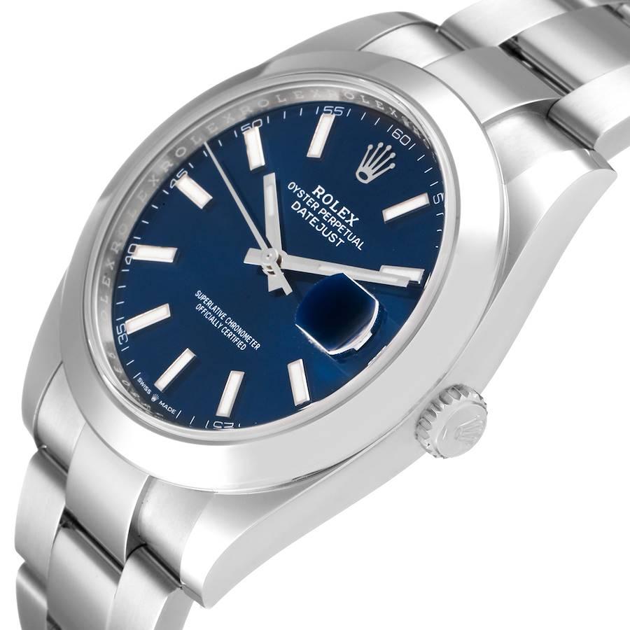 Rolex Datejust 41 Blue Dial Oyster Bracelet Steel Watch 126300 Unworn 1
