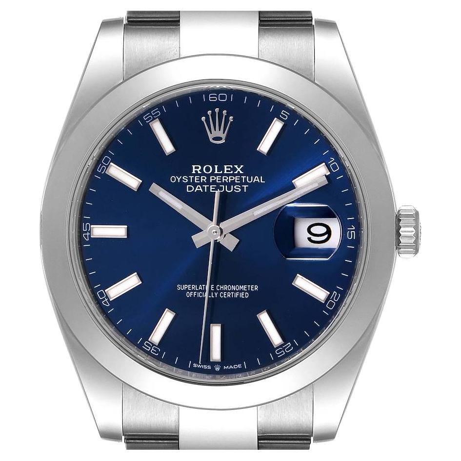 Rolex Datejust 41 Blue Dial Smooth 