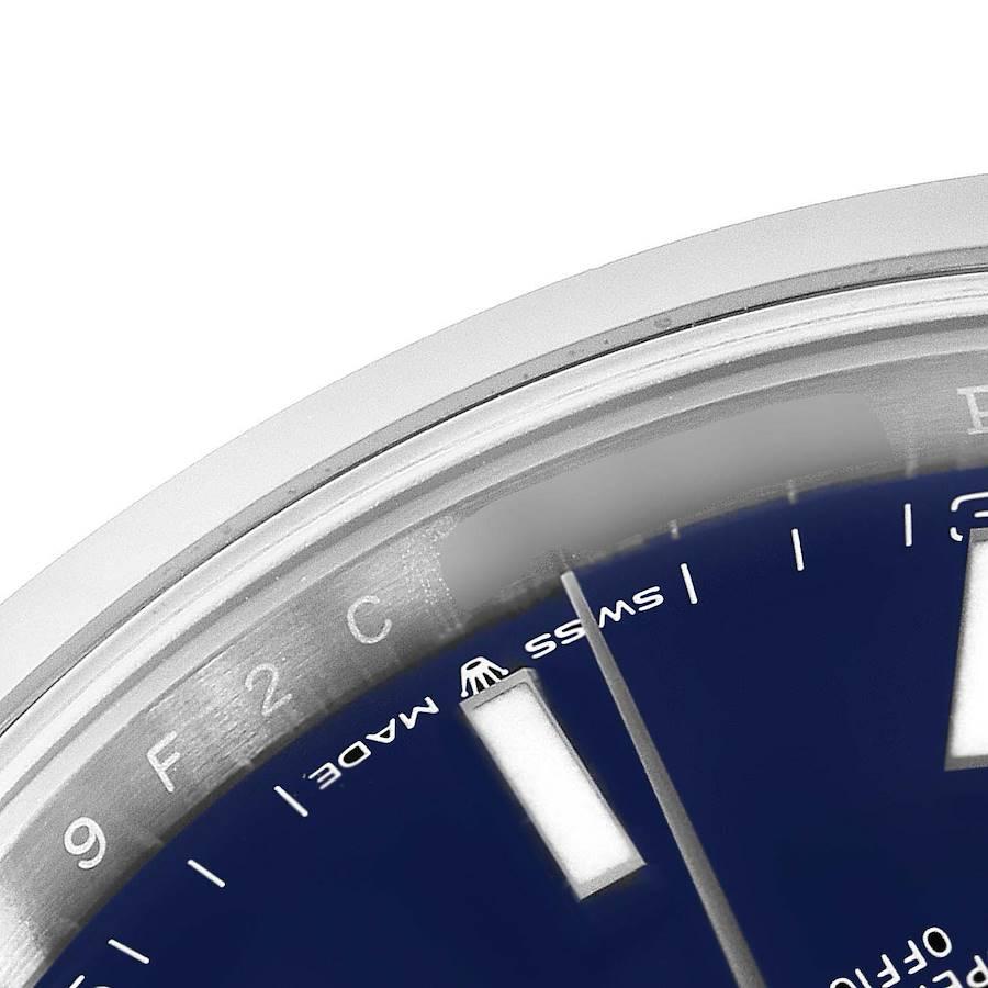 Rolex Datejust 41 Blue Dial Steel Men's Watch 126300 Box Card For Sale 3